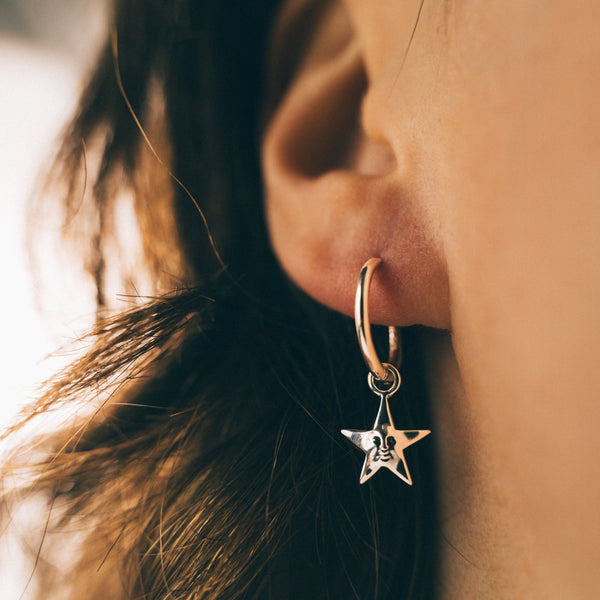 COSMIC - Sterling Silver Hoops