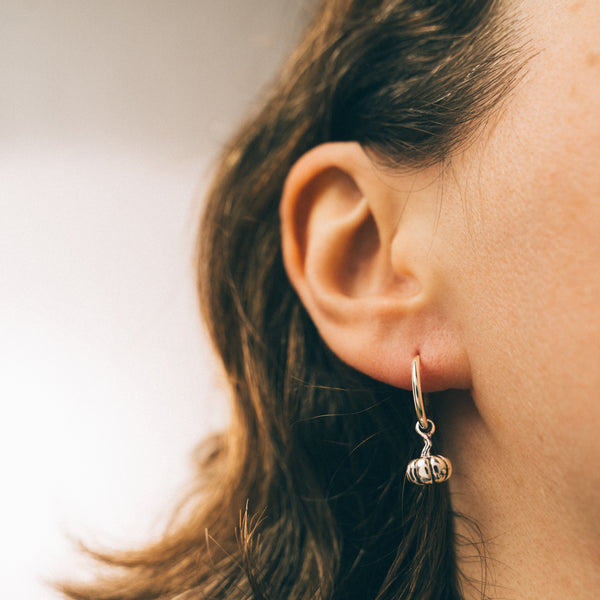 PUMPKIN PATCH - Sterling Silver Hoops