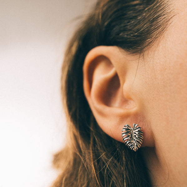 MONSTERA - Sterling Silver Studs