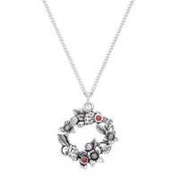 Sterling silver strawberry patch necklace alternative nature jewellery