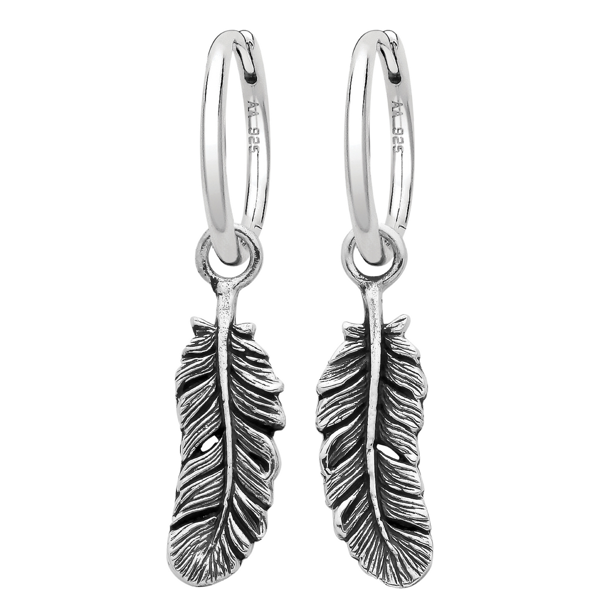 Sterling silver feather nature alternative jewellery