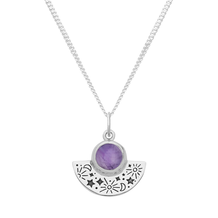 NIGHTFALL - Sterling Silver & Amethyst Necklace