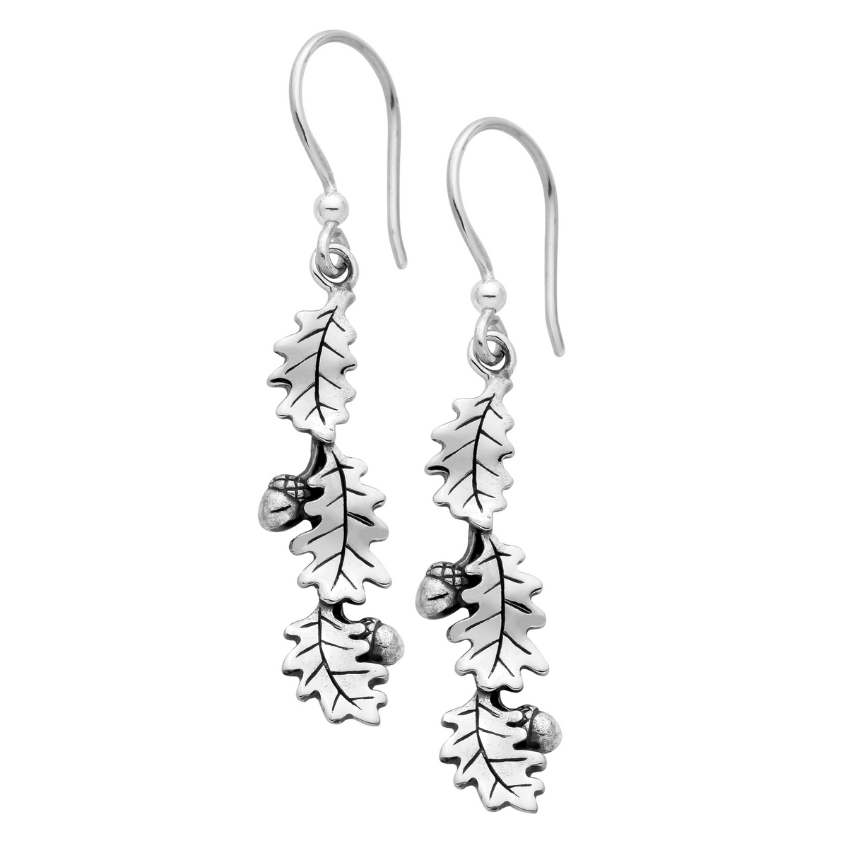 Sterling silver acorn and oak leaf pendant alternative jewellery