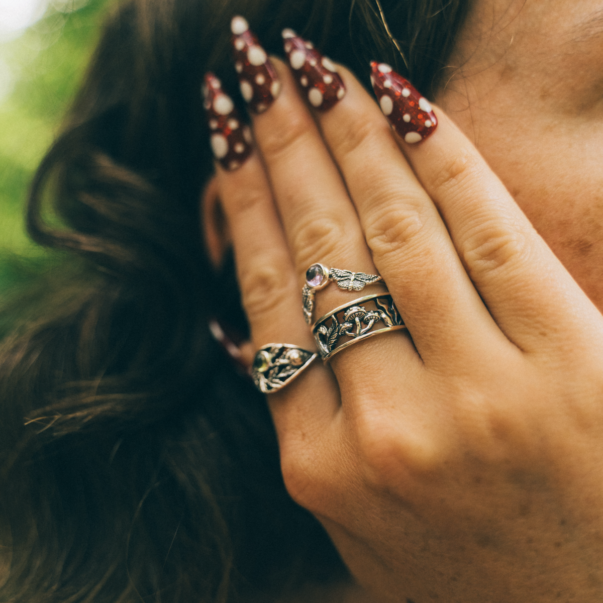 ENCHANTED MOTH - Amethyst & Sterling Silver Ring