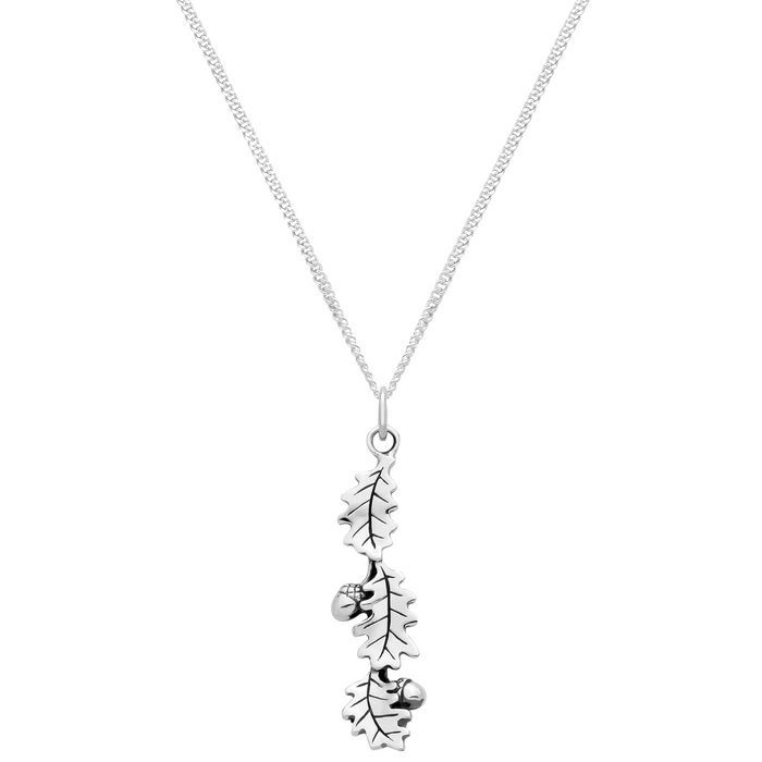 Sterling silver oak acorn autumn cottagecore necklace alternative jewellery
