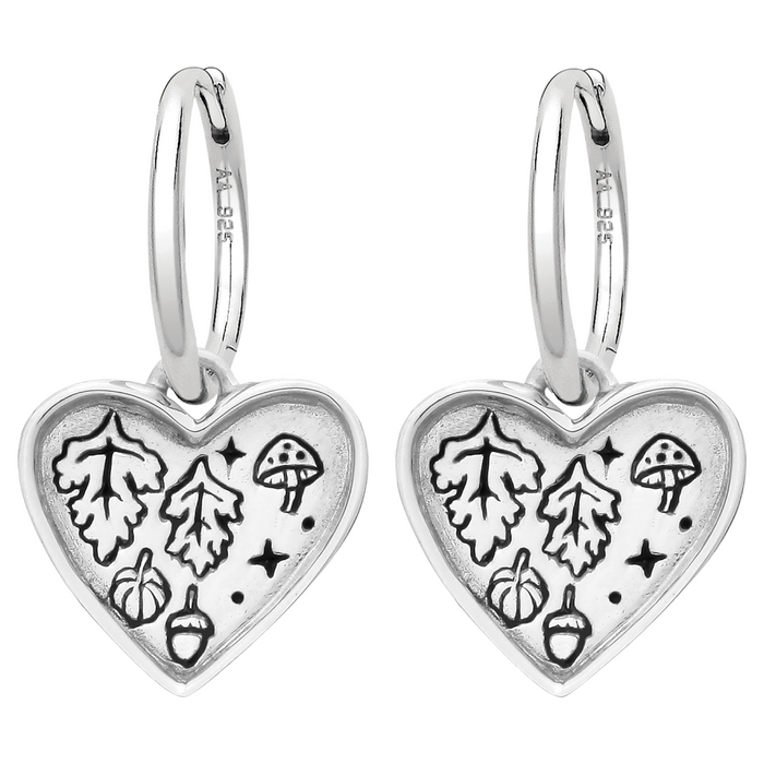 AUTUMN HAS MY HEART - Sterling Silver Hoops
