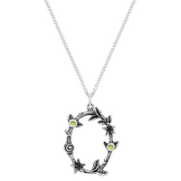 Sterling silver nature snail leaf flower necklace alternative jewellery