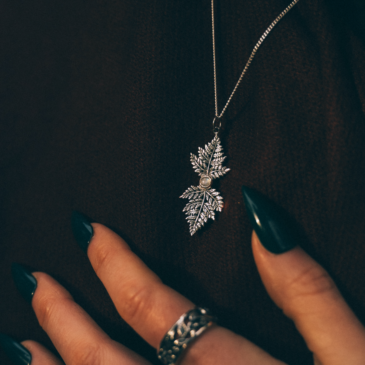 HEMLOCK - Sterling Silver & Moonstone Necklace