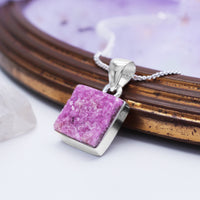 AURA - Sterling Silver & Cobalt Druzy Necklace