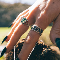 WOODLAND WHISPER - Moss Agate & Sterling Silver Ring