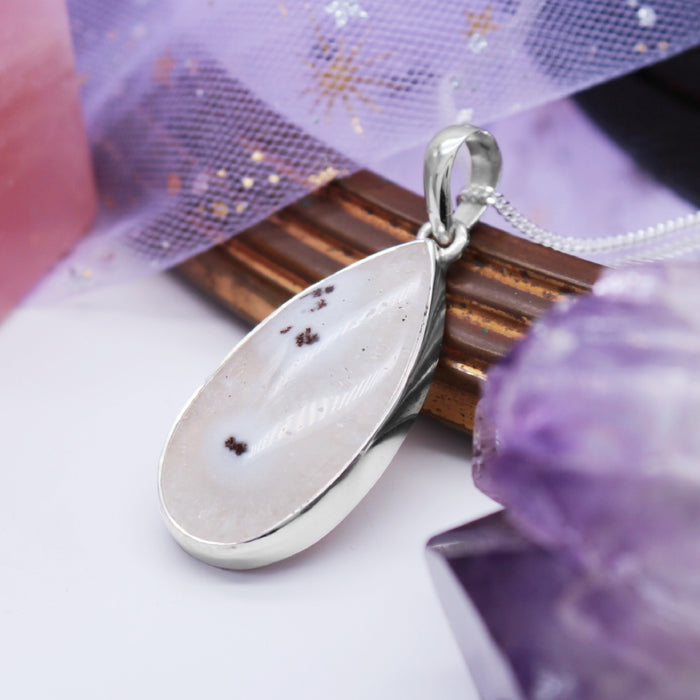 SOLAR FLARE - Sterling Silver & Solar Quartz Necklace