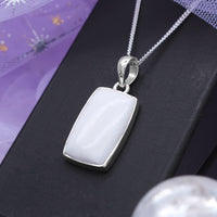 MOONBEAM - Sterling Silver & Scolecite Necklace