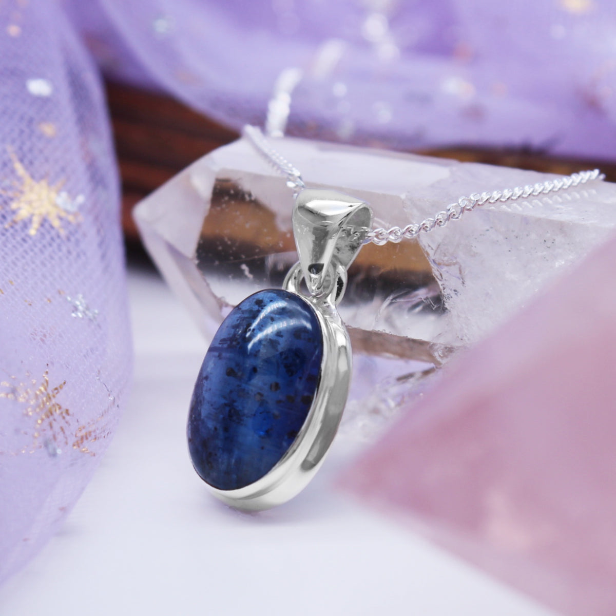 MIDNIGHT WATERS  - Sterling Silver & Kyanite Necklace