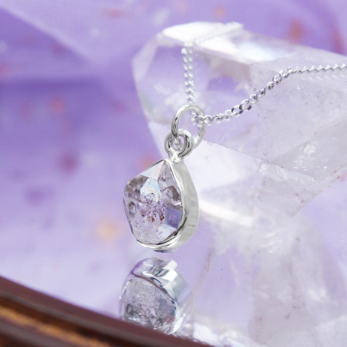 STAR BRIGHT  - Sterling Silver & Herkimer Diamond Necklace