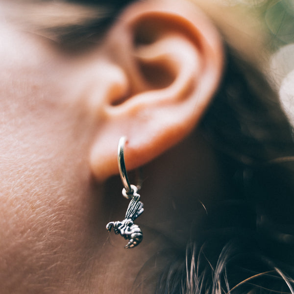 STING - Sterling Silver Hoops