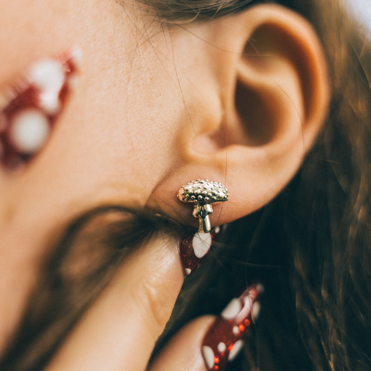 FLY AGARIC - Sterling Silver Studs