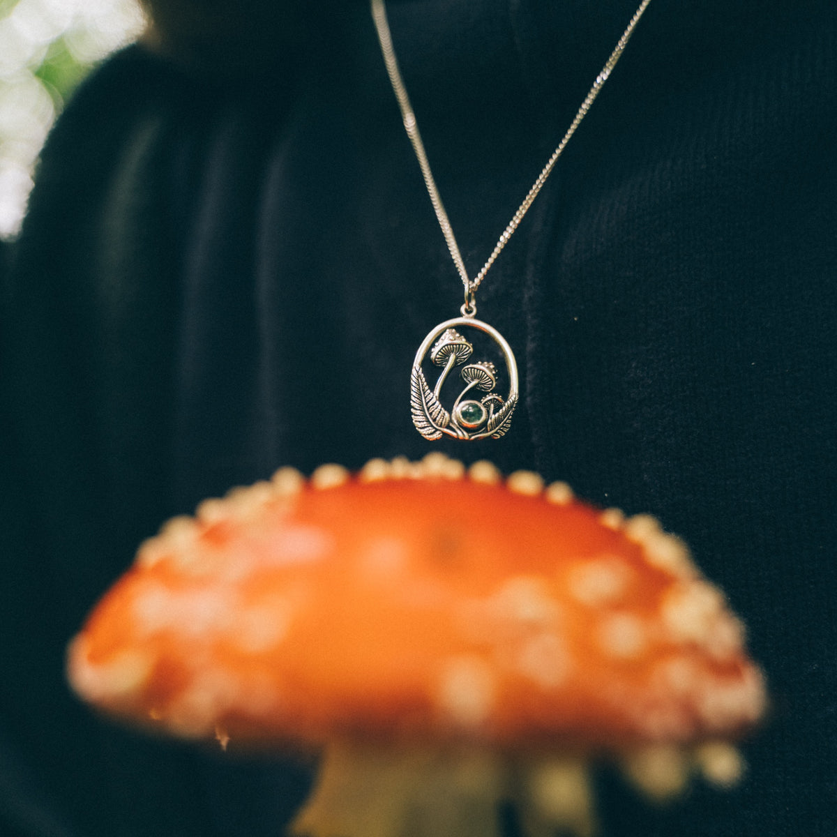 FABLE - Moss Agate & Sterling Silver Necklace