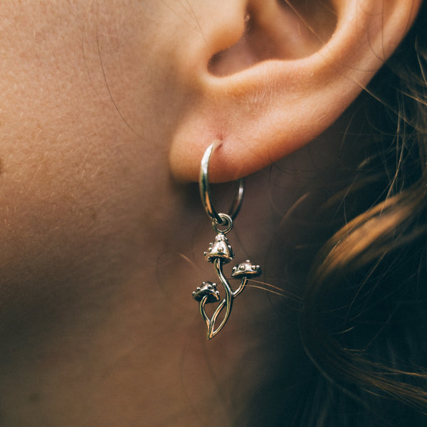 TANGLED TOADSTOOLS - Sterling Silver Hoops