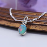 STAR DUST  - Sterling Silver & Ethiopian Opal Necklace