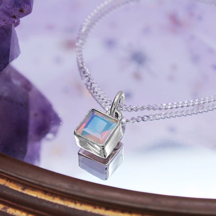 STAR DUST  - Sterling Silver & Ethiopian Opal Necklace