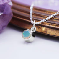 STAR DUST  - Sterling Silver & Ethiopian Opal Necklace