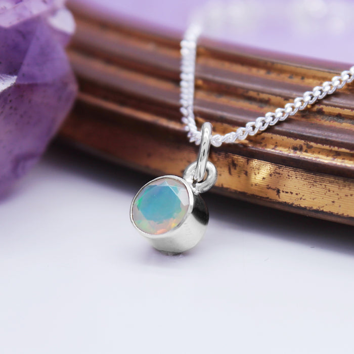 STAR DUST  - Sterling Silver & Ethiopian Opal Necklace