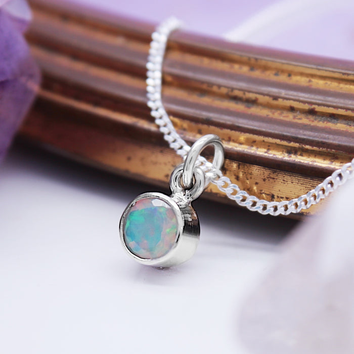STAR DUST  - Sterling Silver & Ethiopian Opal Necklace