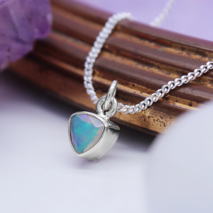 STAR DUST  - Sterling Silver & Ethiopian Opal Necklace