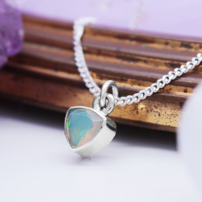STAR DUST  - Sterling Silver & Ethiopian Opal Necklace