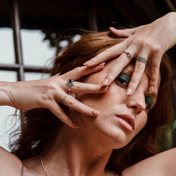 WILD WOODS - Amethyst & Sterling Silver Ring - LAST CHANCE