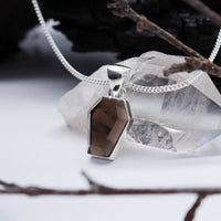 FROM THE ASHES - Sterling Silver & Smoky Quartz Necklace