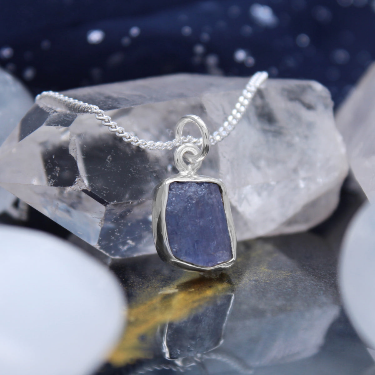 TRANQUILITY - Sterling Silver & Tanzanite Necklace