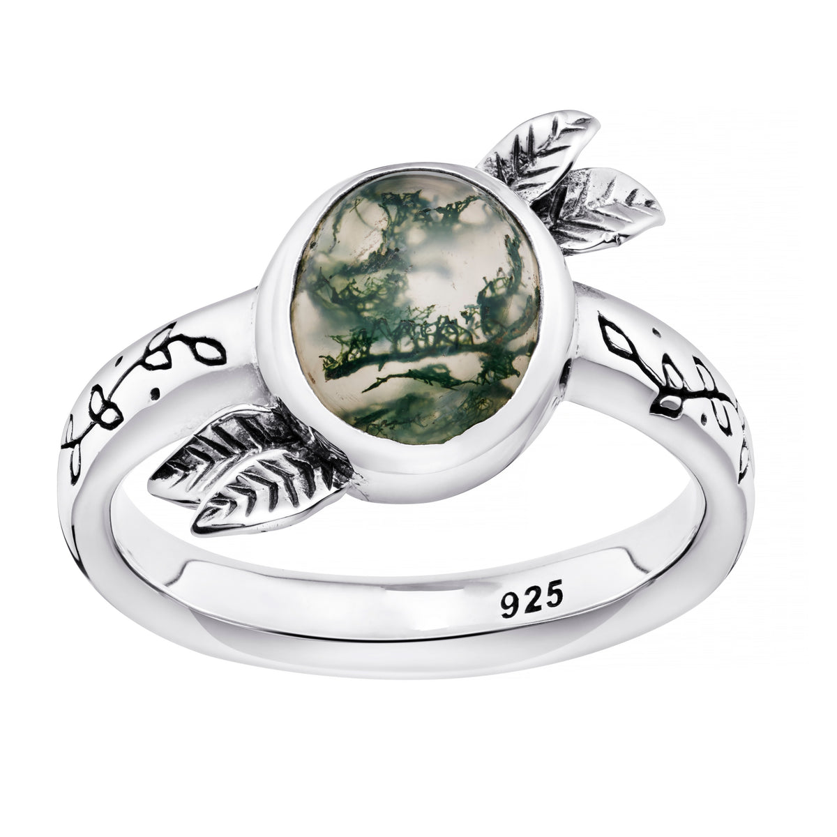EVERGREEN - Sterling Silver & Moss Agate Ring - LAST CHANCE